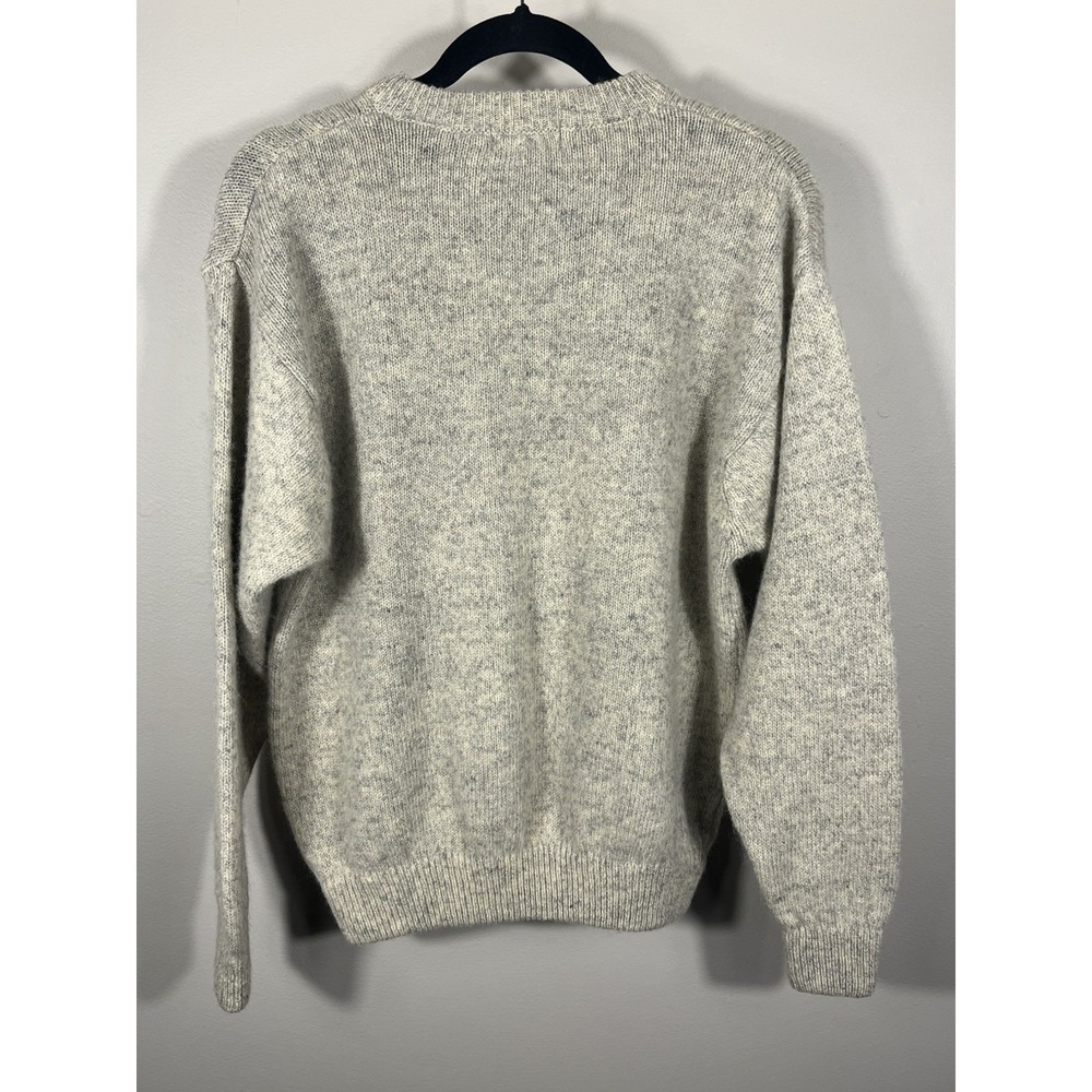Vintage REI 100% Shetland Wool Crew Neck Sweater Beige Mens Medium Outdoor - Picture 9 of 10